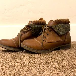 Brown booties